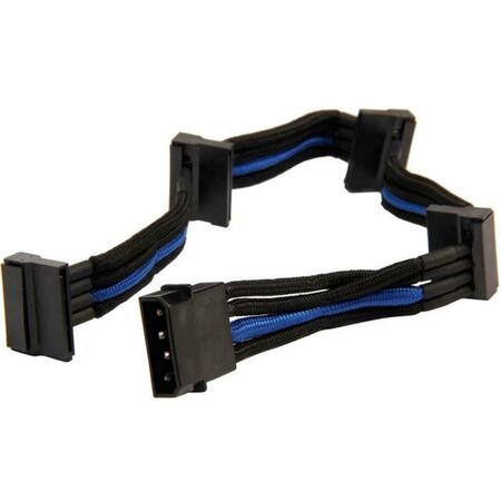 SILVERSTONE 24 Pin 300 mm Power Cable Extender - Black with Blue PP07-BTSBA